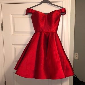 red Clarisse dress